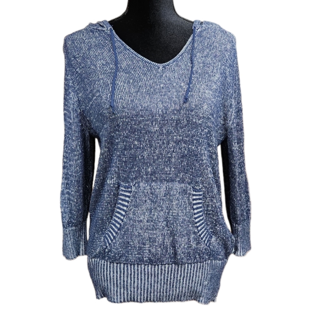 LEVI'S Slouchy Knit Sweater Drawstring Hoodie VINTAGE Rare Size L
